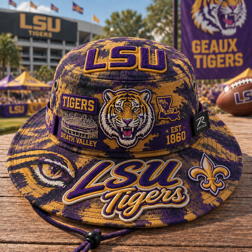 PREMIUM LSU CAMO BOONIE HAT NPL