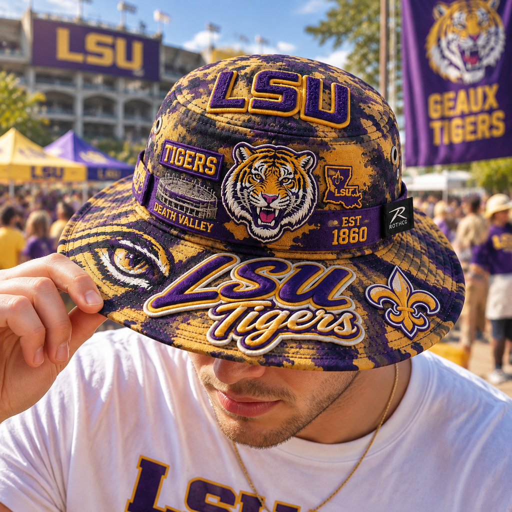 PREMIUM LSU CAMO BOONIE HAT NPL