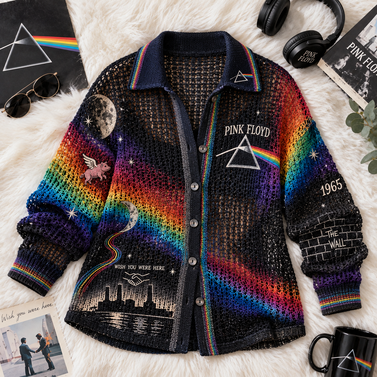 PKFL Women’s Open-Knit Cardigan DNBN